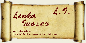 Lenka Ivošev vizit kartica